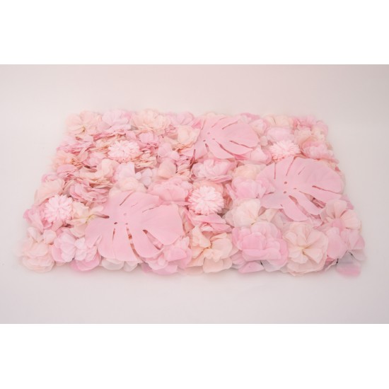 Panou flori artificiale, culoare roz, 40x60 cm, B.S.P. / SL1193-3