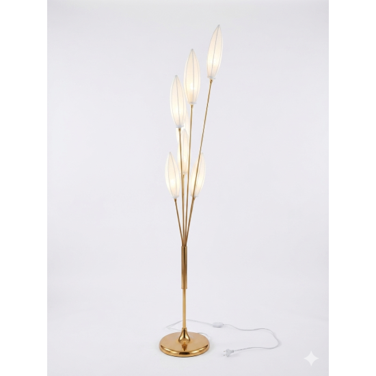 Lampadar 7 brate, culoare auriu, H 140 cm, B.S.P. / AN136