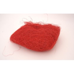 Sizal, umplutura din fire pentru cadouri, 100 grame, culoare rosu, B.S.P. / SL042-3