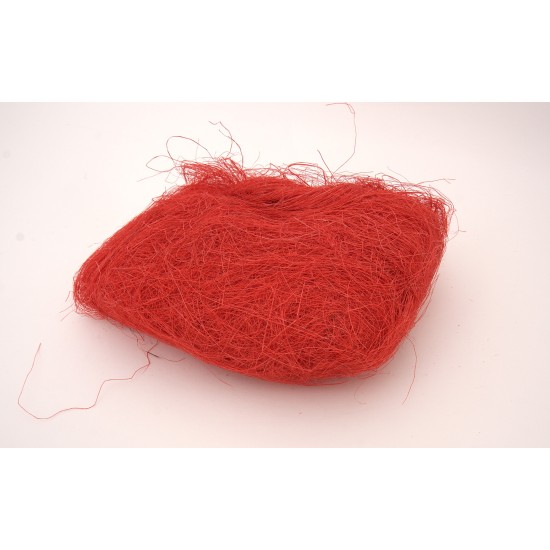 Sizal, umplutura din fire pentru cadouri, 100 grame, culoare rosu, B.S.P. / SL042-3