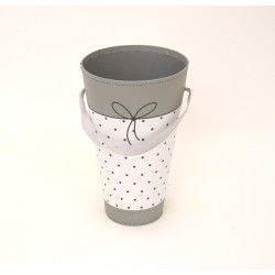 Ghiveci din carton, culoare gri, 22X13 cm, B.S.P. / SL044-1