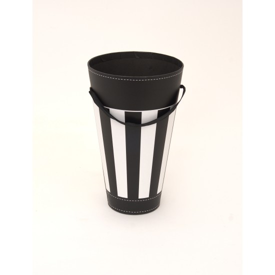 Ghiveci din carton, culoare negru, 22X13 cm, B.S.P. / SL044-2
