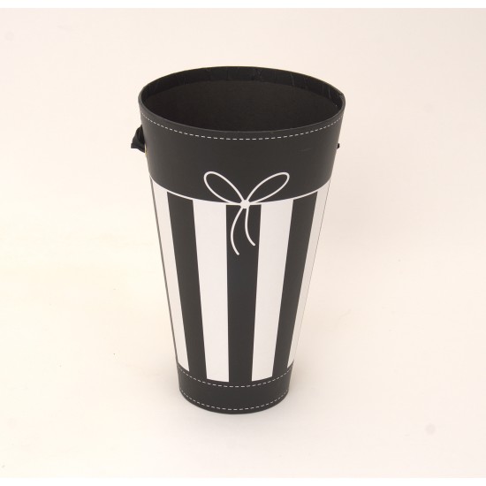 Ghiveci din carton, culoare negru, 22X13 cm, B.S.P. / SL044-2