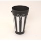 Ghiveci din carton, culoare negru, 22X13 cm, B.S.P. / SL044-2