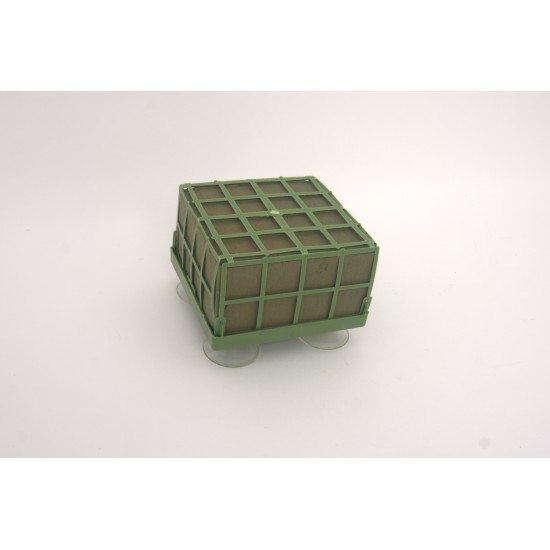 Burete patrat cu ventuza, culoare verde, 11x7 cm, B.S.P. / SL045