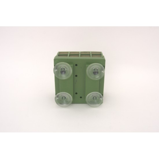Burete patrat cu ventuza, culoare verde, 11x7 cm, B.S.P. / SL045