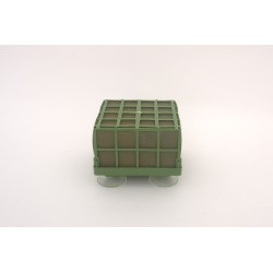 Burete patrat cu ventuza, culoare verde, 11x7 cm, B.S.P. / SL045