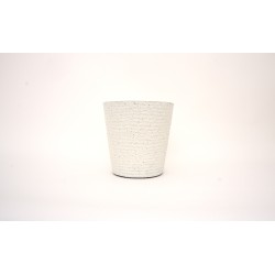 Ghiveci din plastic, culoare alb, 20X20 cm, B.S.P. / SL1011-1