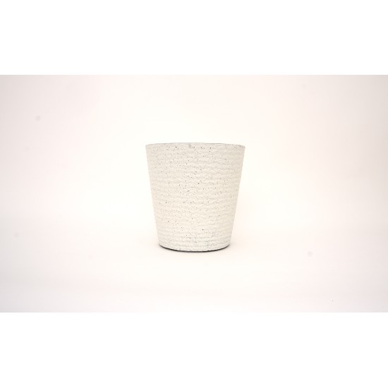 Ghiveci din plastic, culoare alb, 20X20 cm, B.S.P. / SL1011-1