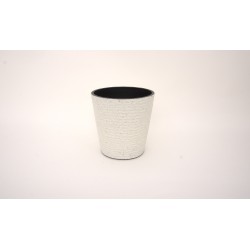 Ghiveci din plastic, culoare alb, 20X20 cm, B.S.P. / SL1011-1