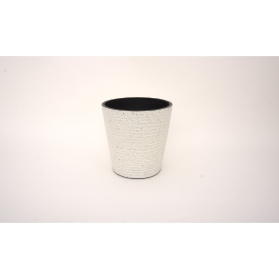 Ghiveci din plastic, culoare alb, 20X20 cm, B.S.P. / SL1011-1
