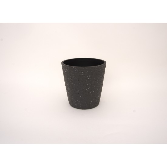 Ghiveci din plastic, culoare gri, 20X20 cm, B.S.P. / SL1011-2