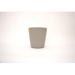 Ghiveci din plastic, culoare gri deschis, 20X20 cm, B.S.P. / SL1011-3
