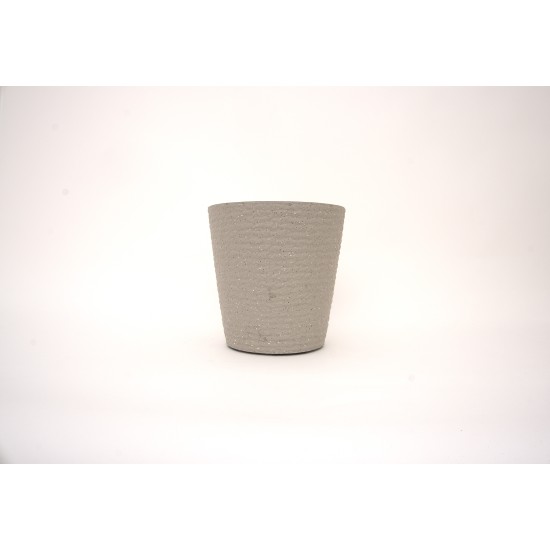 Ghiveci din plastic, culoare gri deschis, 20X20 cm, B.S.P. / SL1011-3