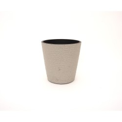 Ghiveci din plastic, culoare gri deschis, 20X20 cm, B.S.P. / SL1011-3