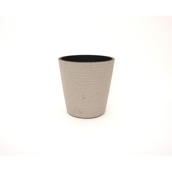 Ghiveci din plastic, culoare gri deschis, 20X20 cm, B.S.P. / SL1011-3