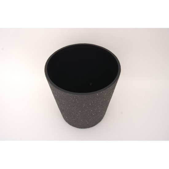 Ghiveci din plastic, culoare gri, 28x27 cm, B.S.P. / SL1012-2