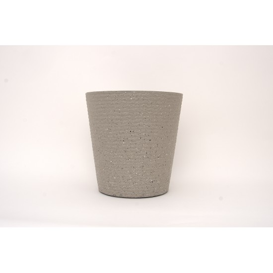 Ghiveci din plastic, culoare gri deschis, 28x27 cm, B.S.P. / SL1012-3