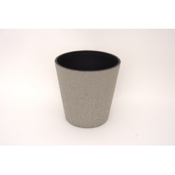 Ghiveci din plastic, culoare gri deschis, 28x27 cm, B.S.P. / SL1012-3