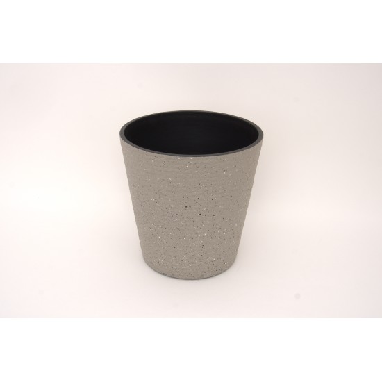 Ghiveci din plastic, culoare gri deschis, 28x27 cm, B.S.P. / SL1012-3