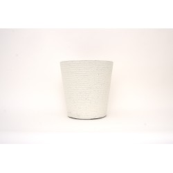 Ghiveci din plastic, culoare alb, 28x27 cm, B.S.P. / SL1012-1