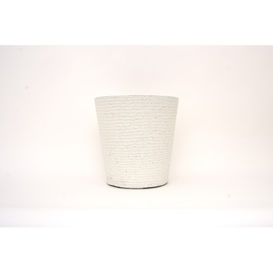 Ghiveci din plastic, culoare alb, 28x27 cm, B.S.P. / SL1012-1