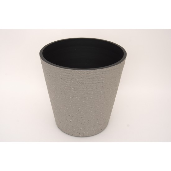 Ghiveci plastic, culoare gri deschis, 32x32 cm, B.S.P. / SL1013-3