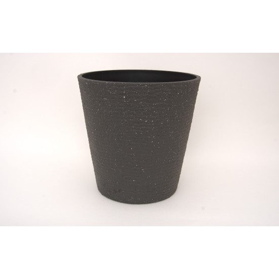 Ghiveci plastic, culoare gri, 32x32 cm, B.S.P. / SL1013-2