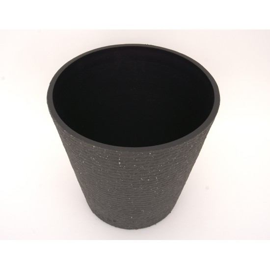 Ghiveci plastic, culoare gri, 32x32 cm, B.S.P. / SL1013-2