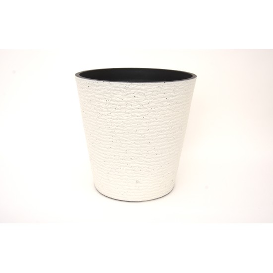 Ghiveci plastic, culoare alb, 32x32 cm, B.S.P. / SL1013-1