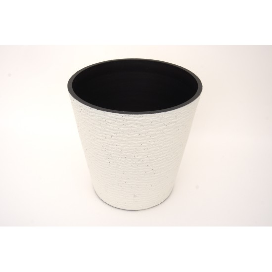 Ghiveci plastic, culoare alb, 32x32 cm, B.S.P. / SL1013-1