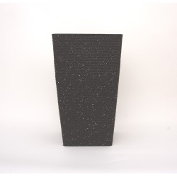 Ghiveci patrat din plastic, culoare gri, 43x26 cm, B.S.P. / SL1015-1
