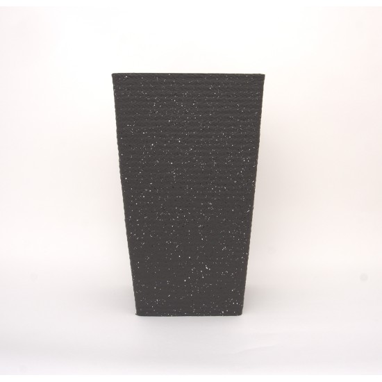 Ghiveci patrat din plastic, culoare gri, 43x26 cm, B.S.P. / SL1015-1