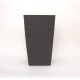 Ghiveci patrat din plastic, culoare gri, 43x26 cm, B.S.P. / SL1015-1