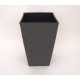 Ghiveci patrat din plastic, culoare gri, 43x26 cm, B.S.P. / SL1015-1