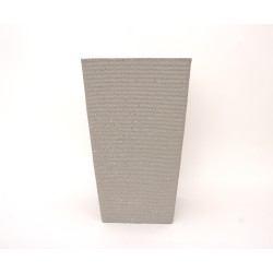 Ghiveci patrat din plastic, culoare gri deschis, 43x26 cm, B.S.P. / SL1015-2