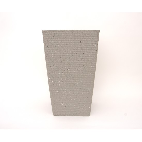 Ghiveci patrat din plastic, culoare gri deschis, 43x26 cm, B.S.P. / SL1015-2