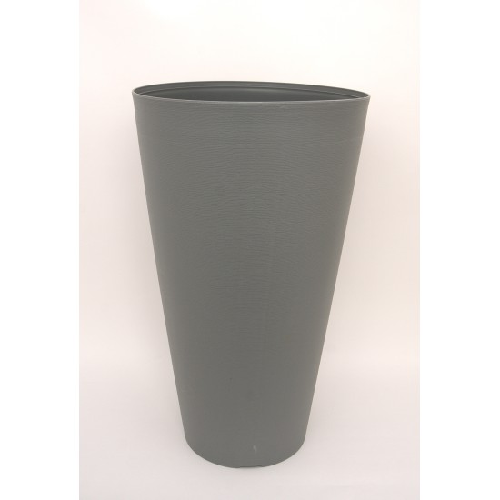 Ghiveci din plastic, culoare gri, 38X66 cm, B.S.P. / SL1017-3