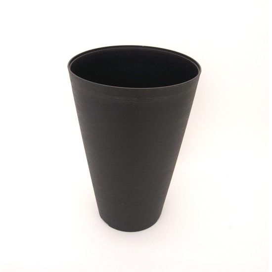 Ghiveci din plastic, culoare negru, 30X45 cm, B.S.P. / SL1018-3