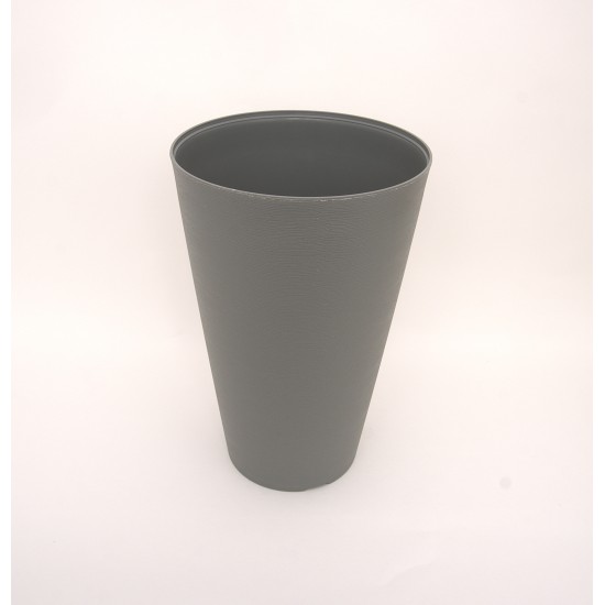 Ghiveci din plastic, culoare gri, 30X45 cm, B.S.P. / SL1018-2