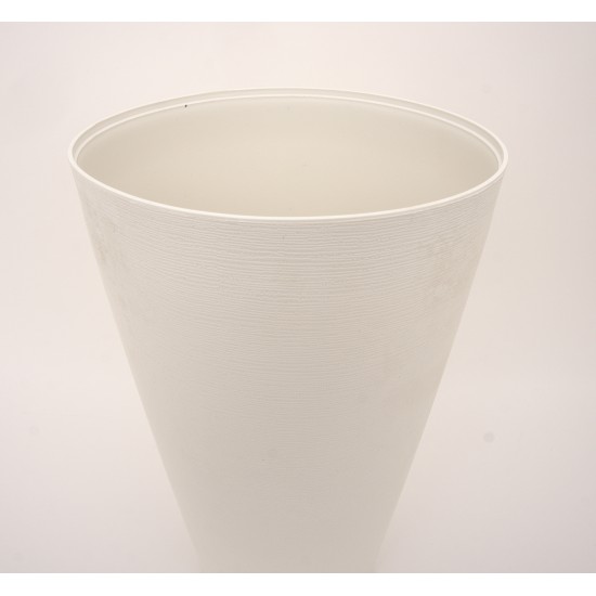 Ghiveci din plastic, culoare alb, 30X45 cm, B.S.P. / SL1018-1