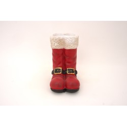 Decoratiune ceramica, model ghete, culoare rosu, 25X11X20 cm, B.S.P. / SL1046