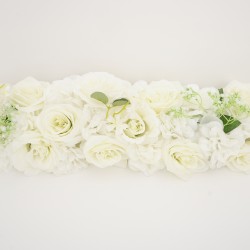 Aranjament floral, L 100 cm, culoare alb, B.S.P. / SL1194