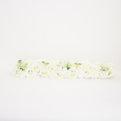 Aranjament floral, L 100 cm, culoare alb, B.S.P. / SL1194