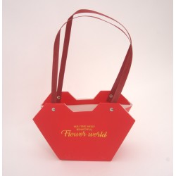 Punga pentru aranjamente florale, culoare rosu, 15X8X22 cm, 10/SET, B.S.P. / SL1209