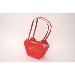 Punga pentru aranjamente florale, culoare rosu, 15X8X22 cm, 10/SET, B.S.P. / SL1209
