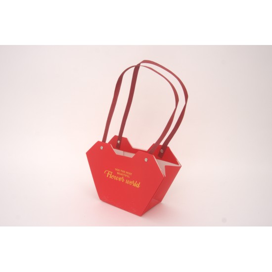 Punga pentru aranjamente florale, culoare rosu, 15X8X22 cm, 10/SET, B.S.P. / SL1209