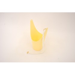 Ghiveci din plastic, culoare galben, 23X13 cm, B.S.P. / SL1211