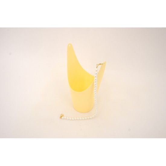 Ghiveci din plastic, culoare galben, 23X13 cm, B.S.P. / SL1211
