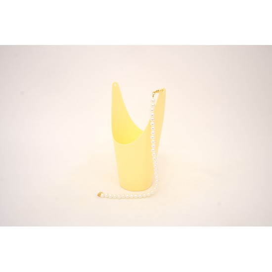 Ghiveci din plastic, culoare galben, 23X13 cm, B.S.P. / SL1211